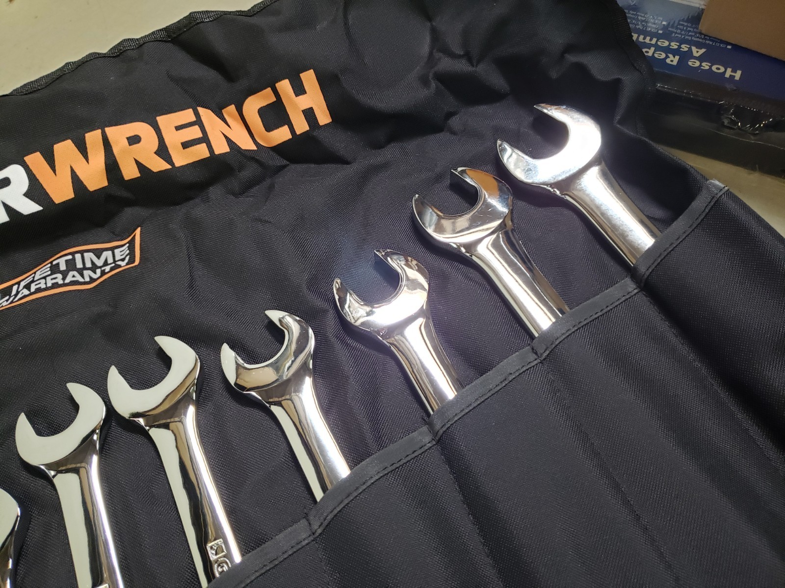 GearWrench 81917 – 18 Pc. SAE Long Pattern Combination Non-Ratcheting Wrench Set