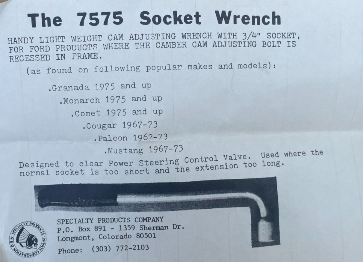 Specialty Products Socket Adjusting Wrench, with 3/4″ Socket, 7575