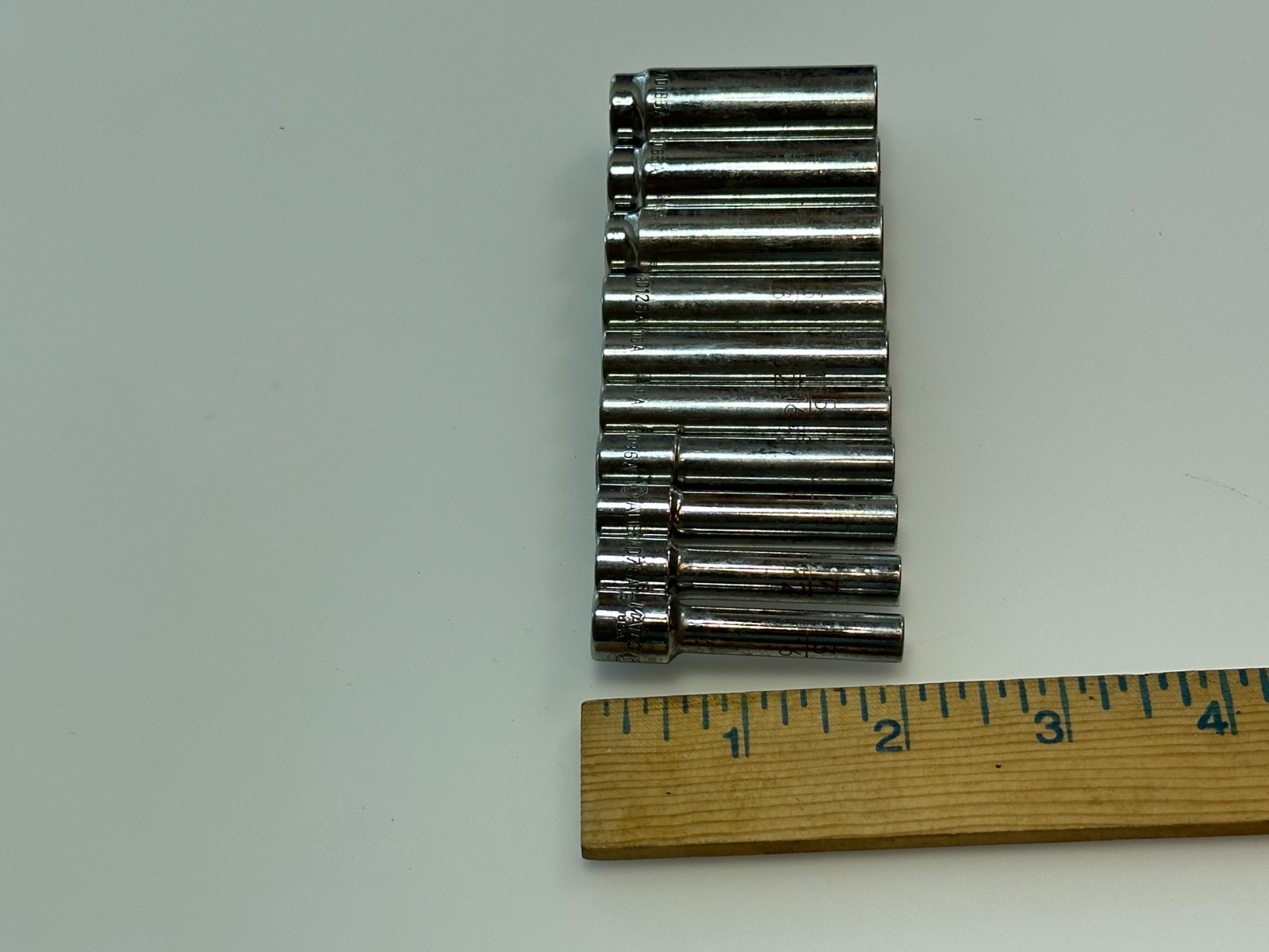 Matco Tools USA 10pc SAE 3/16″ to 9/16″ Deep Chrome Socket Set, 1/4″ Drive 6 PT.