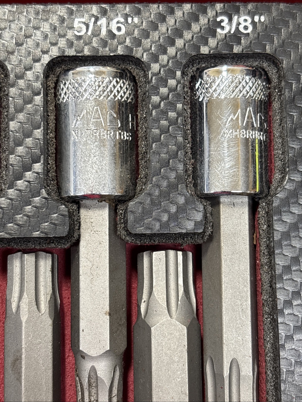 Mac Tool Sxh14rbrt 14pc Sae / Metric Hex Driver Set Rbrt Grip edge Nice!!!