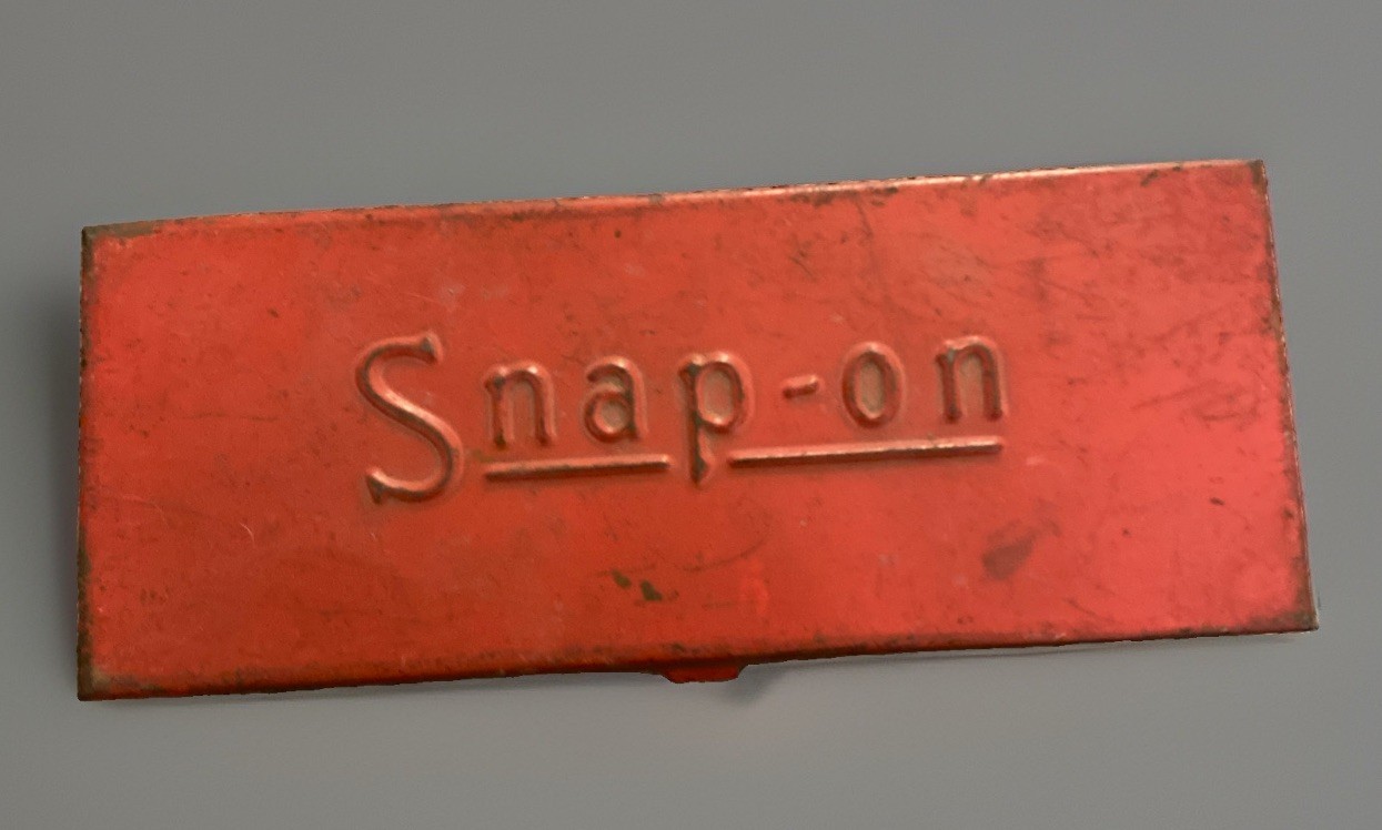 Vintage Snap On Tool Box Red Small Socket Rare Antique Early Font Free Ship!