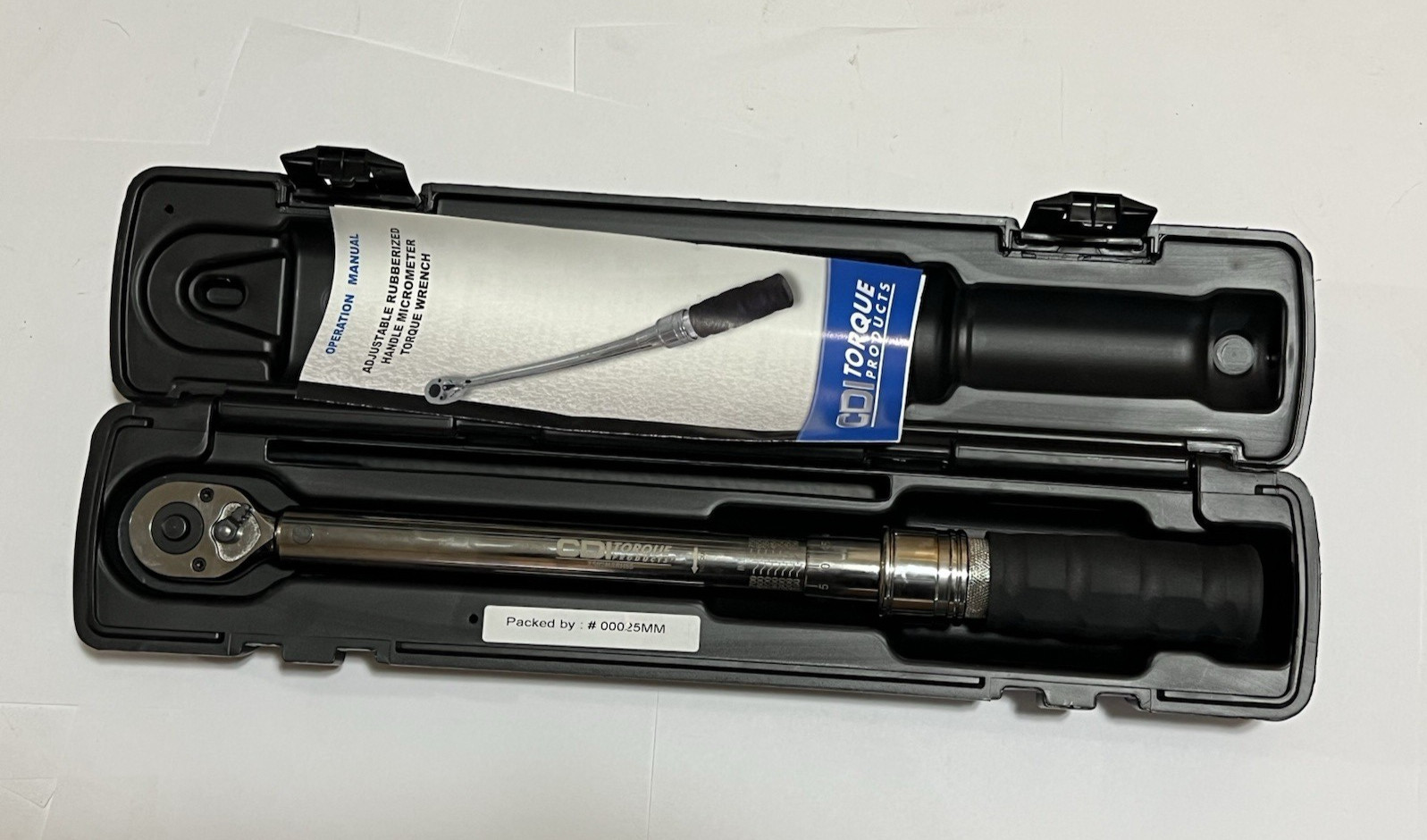 CDI 3/8 Drive Micrometer Torque Wrench Model 7502MRRHSS 100-750 In/Lb w Case USA