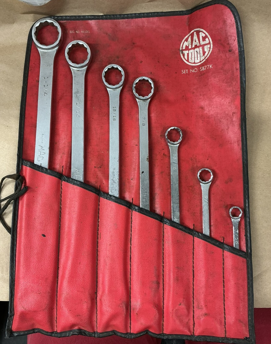 Mac Tools SAE Double-Box End Wrenches Offset Wrenches Set No. SB77K