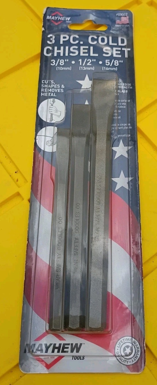 Mayhew 89062 Carded Cold Chisel Set, 3-Piece