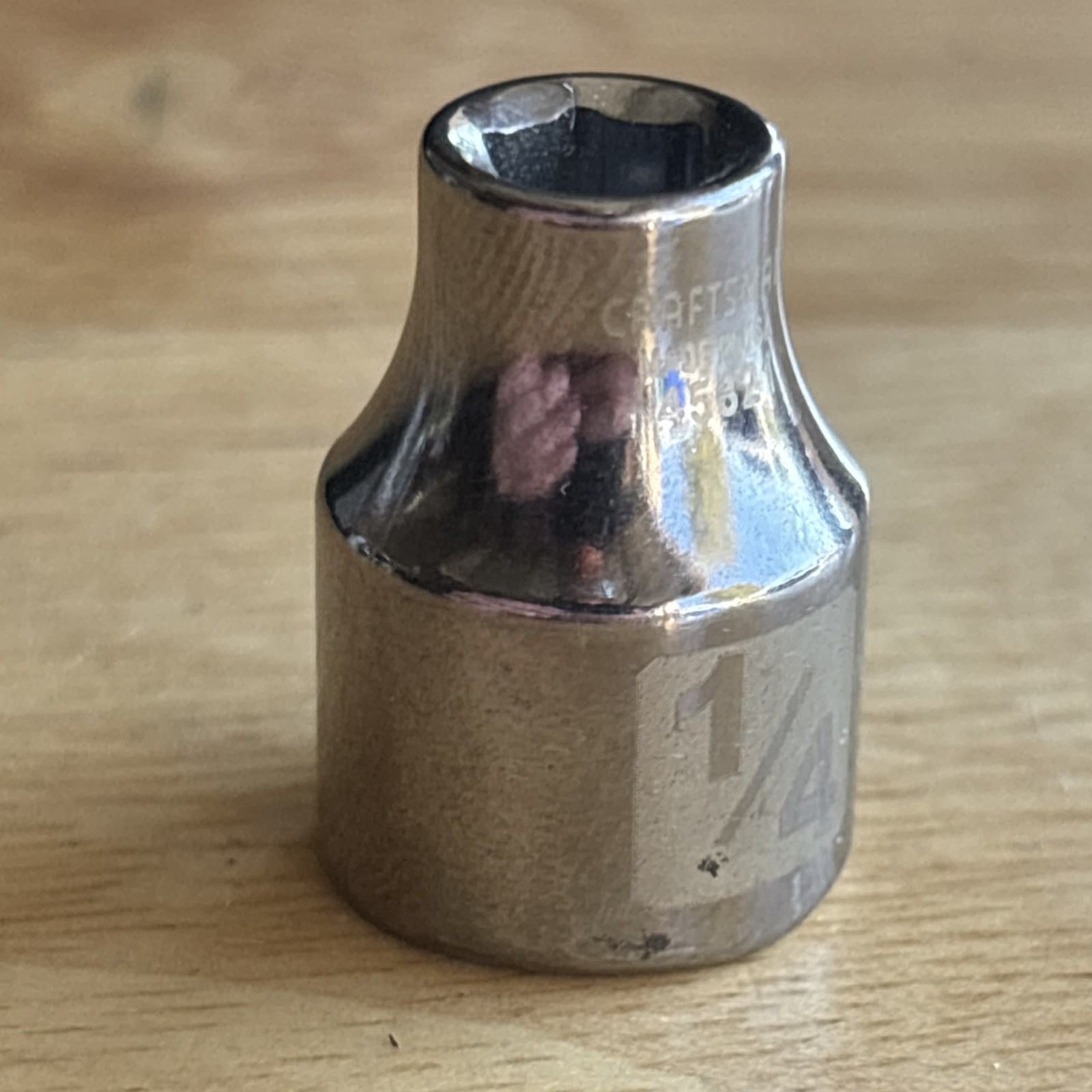 Craftsman 1/4″ Shallow Socket 3/8″ Drive 6 Point Easy Read 45821 USA READ!