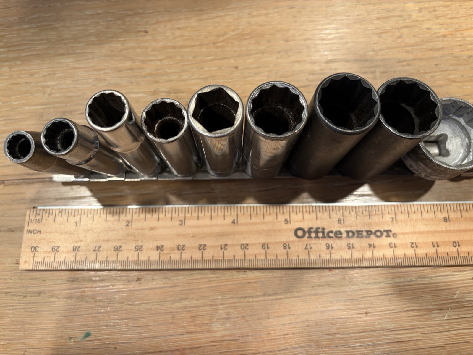 Set Of Drive Sockets, Various Sizes, Some Proto Brand, Some thorsen