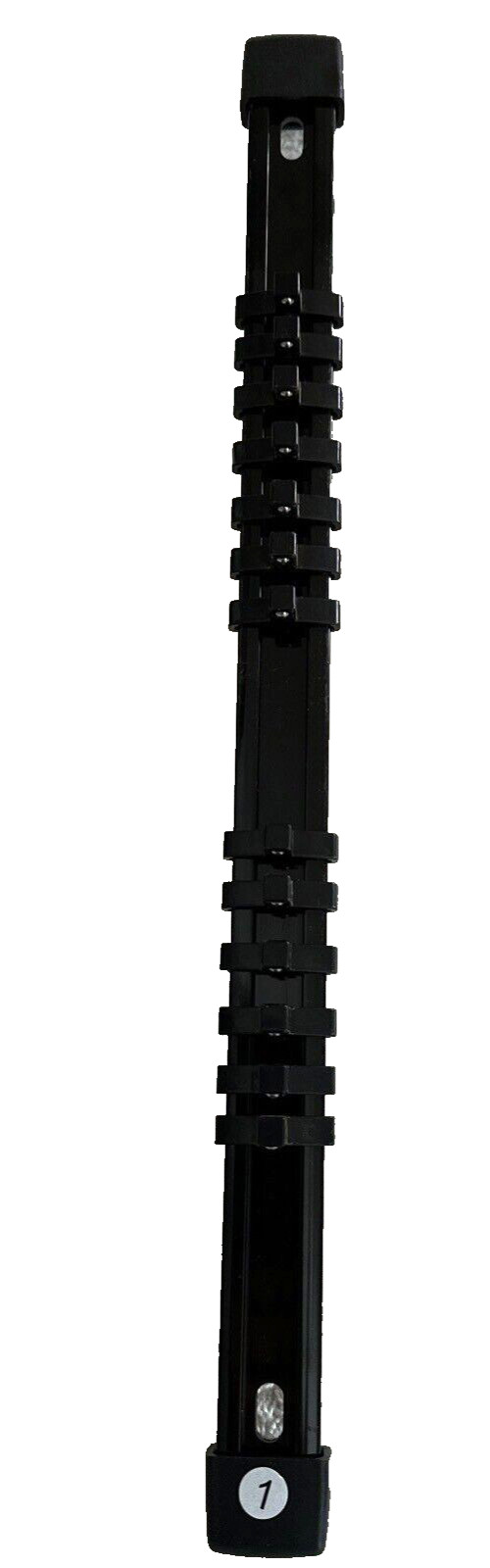 Unbranded Socket Holder Rail 13 1/4″ Clips Black Plastic Mountable