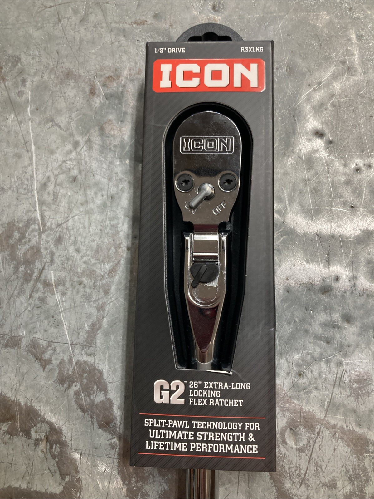 New ICON G2 Series FLEX 1/2″ Drive R3XLKG Ratchet Long Handle 26 Inches Long