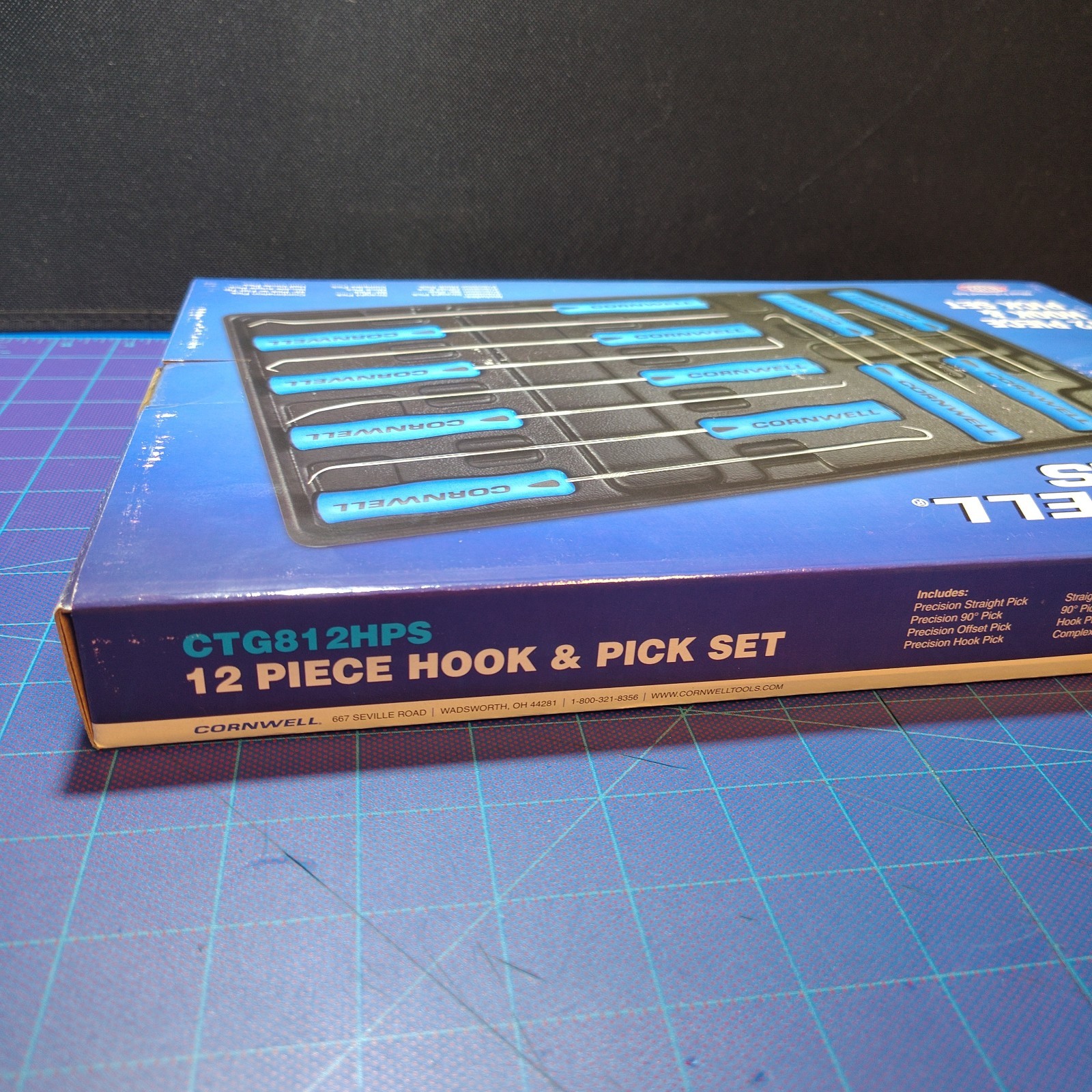 New Cornwell Tools 12 Piece Hook & Pick Set CTG812HPS