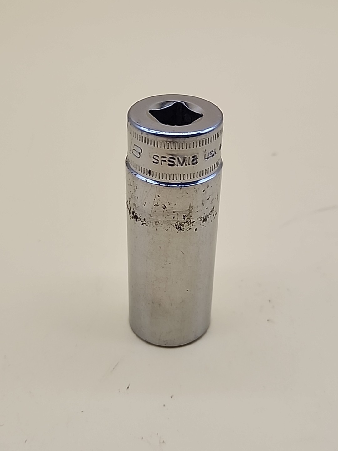 Snap-on Tools Deep Well Chrome Socket 3/8″ Drive 18mm Metric 6-Point SFSM18