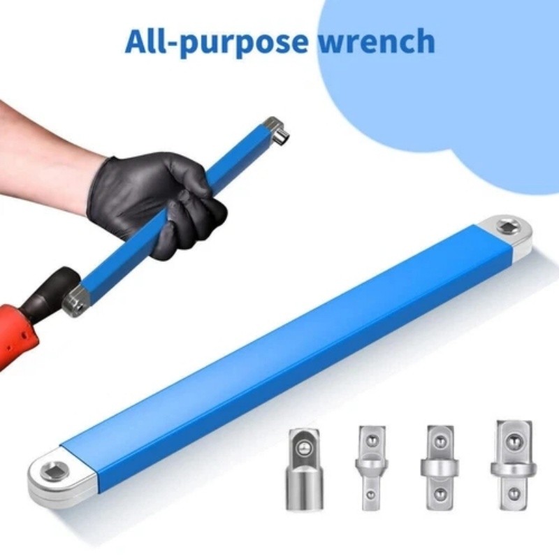 Ratchet Spanner Wrench Offset Extension Set 1/4 3/8 1/2 Inch Drive Metric