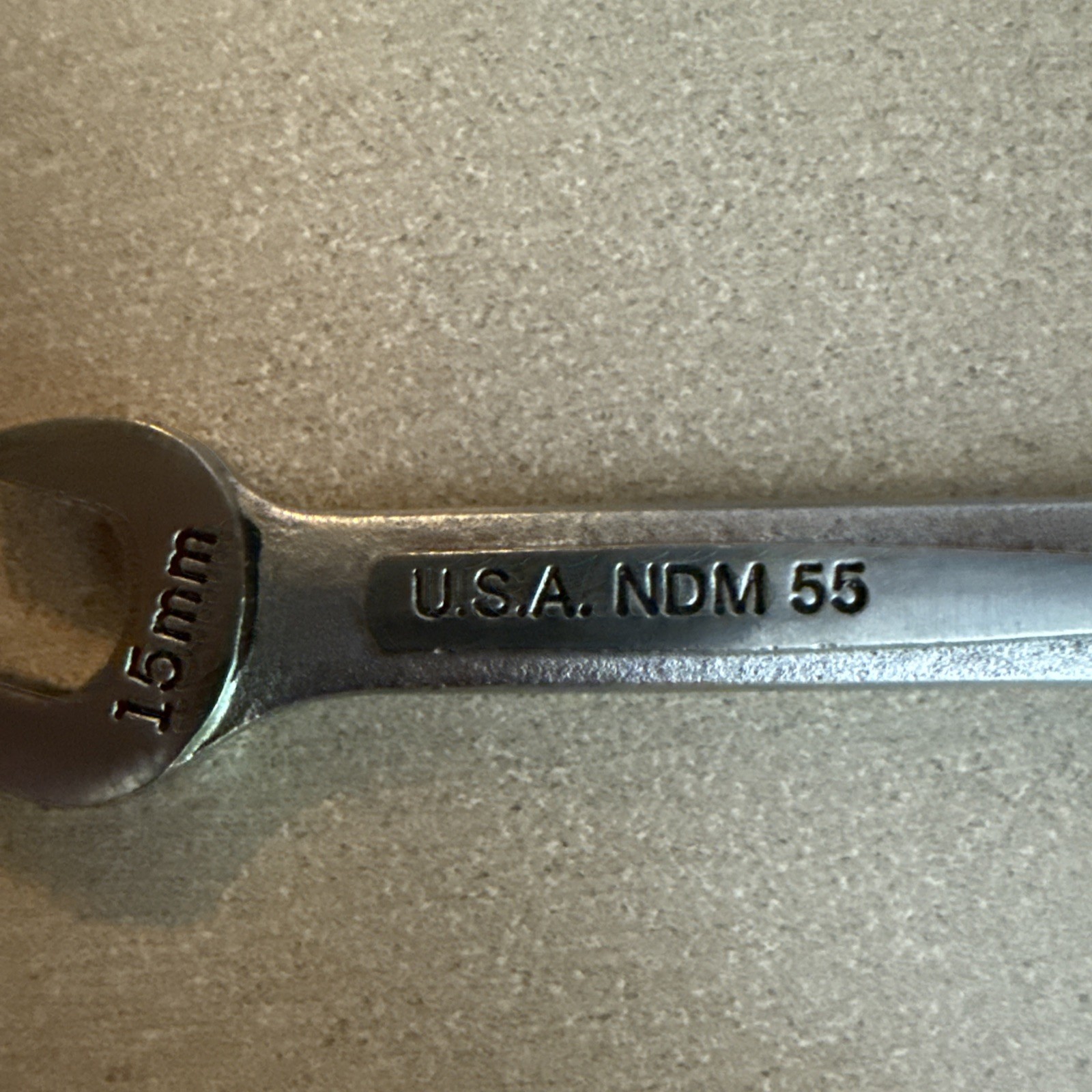 NAPA NDM55 15mm 12 Point SAE Chrome Combination Wrench USA