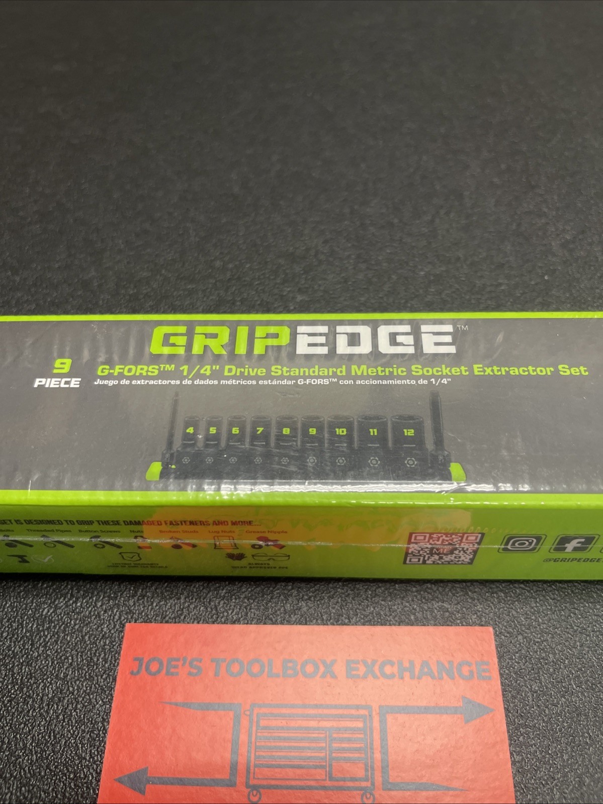 Gripedge XAM9S 9 Pc 1/4″ Dr Metric RPT Socket Extractor Set Grip Edge XAM9S