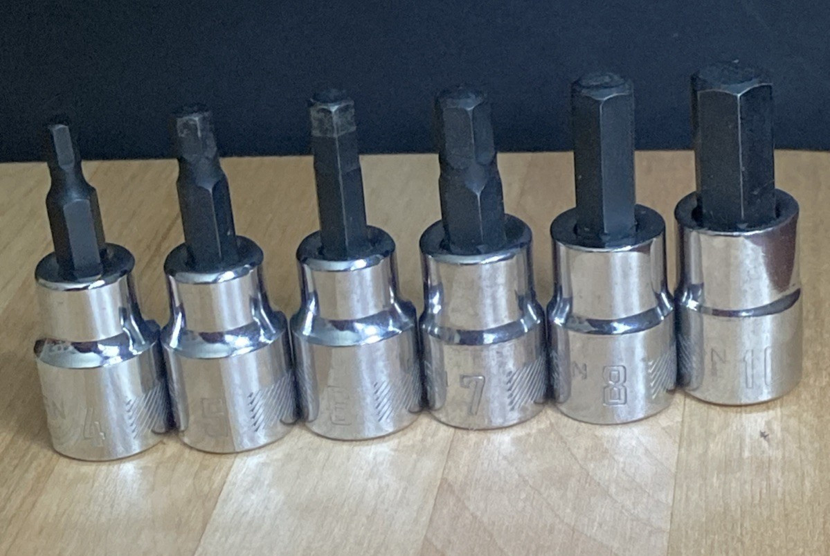 CRAFTSMAN Metric 6 Pc Hex Bit Socket Set 3/8″ Drive 34448 Allen Hex Set
