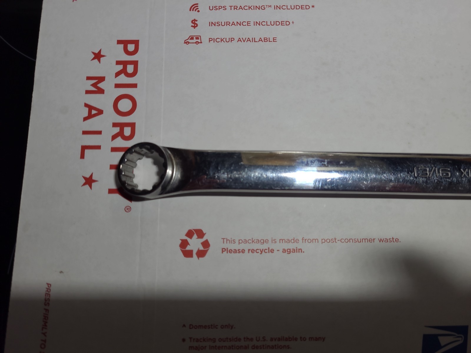 Snap-On Tools 13/16 15/16″ SAE #26 #30 SPLINE Chrome Offset Box Wrench XDES2630A