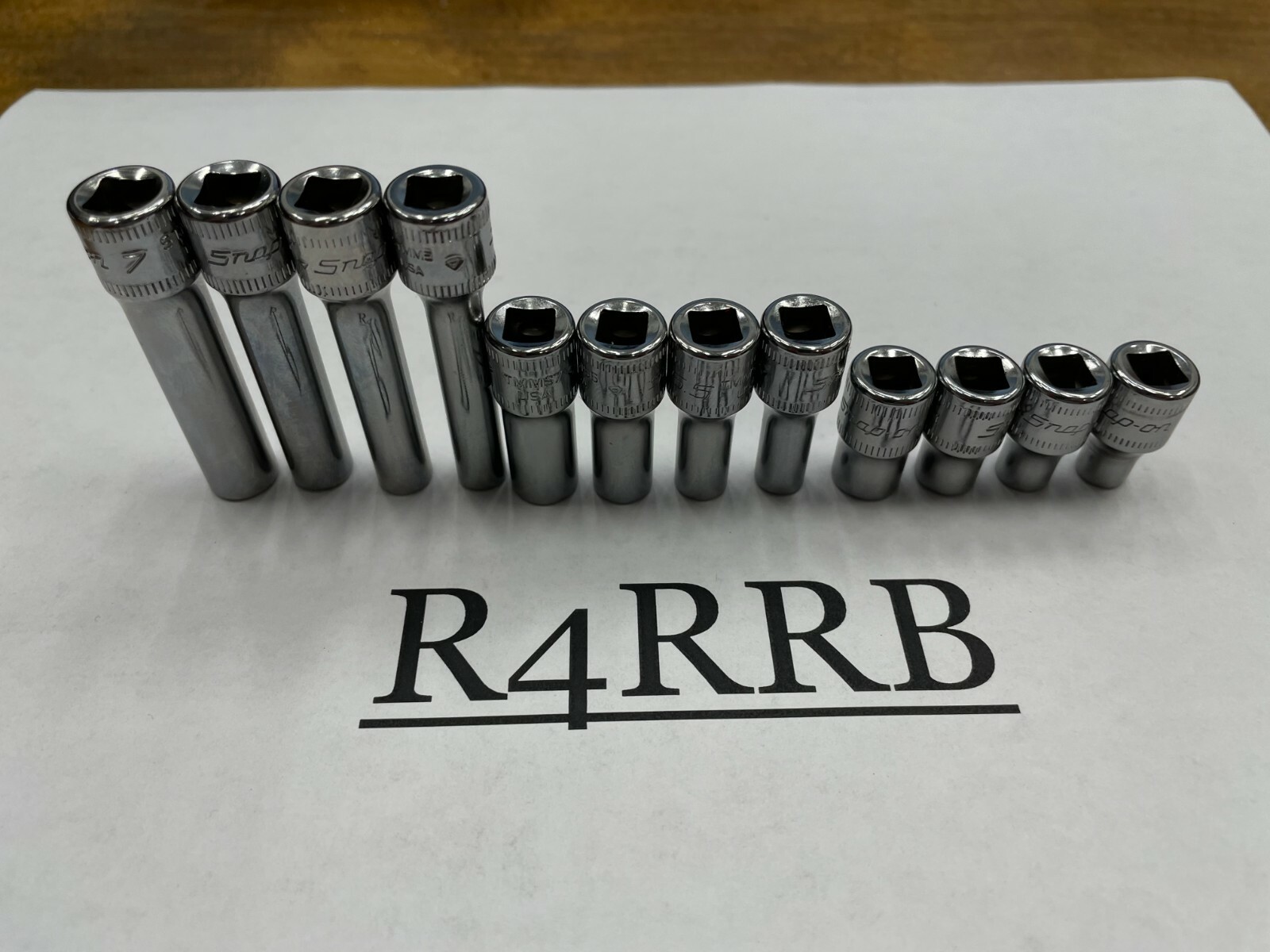 Snap-on Tools NEW 12pc 1/4″ Drive METRIC 6PT Shallow Semi Deep & Deep Lot Set