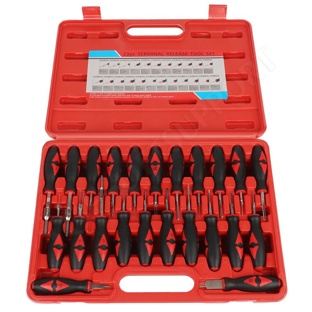 23PCs Pro Auto Wire Terminal Connector Release Removal Tool Kit Set W/ Case