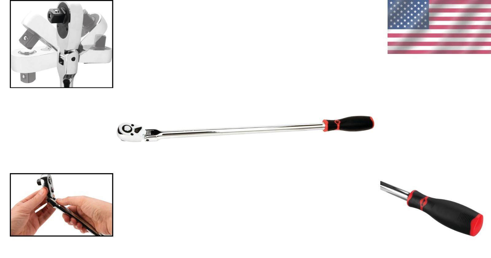 Polished Nickel Plated Flex Head Ratchet