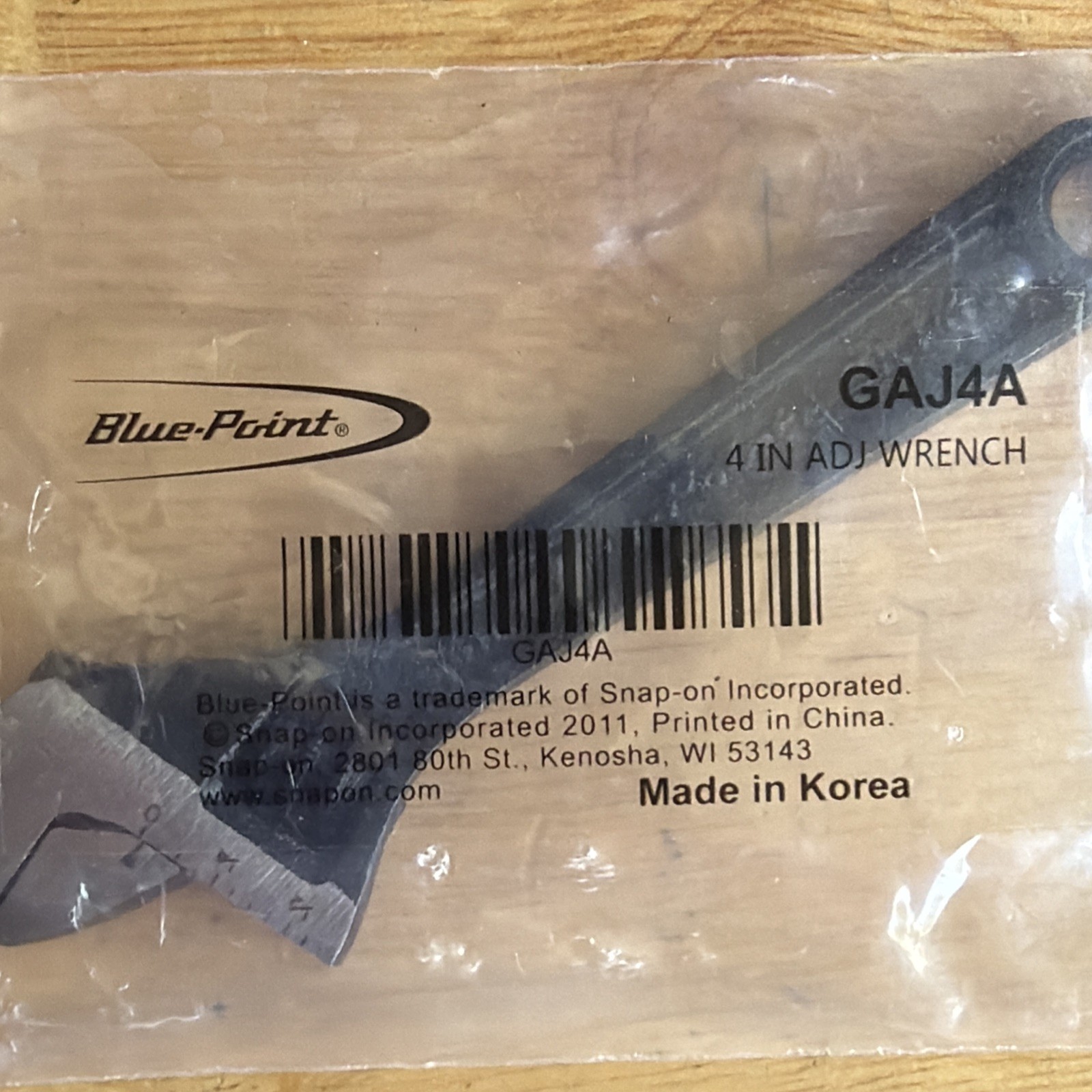 Blue Point Tools 4″ Long Adjustable Wrench Black Oxide Finish GAJ4A NEW