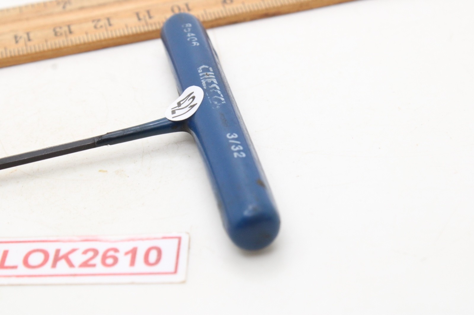 Chesco 85406 3/32″ 6 Point Blue Rubber Handle Hex Allen Key T Handle USA