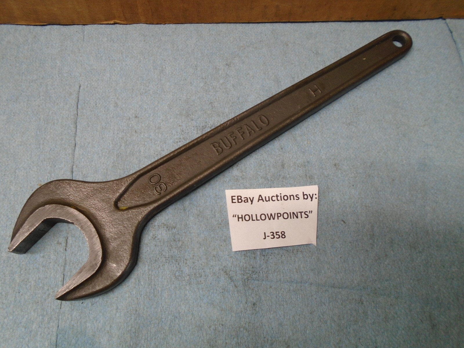 Buffalo No. 407 Machine Single Open End Metric Wrench 30 MM Forged Steel J358