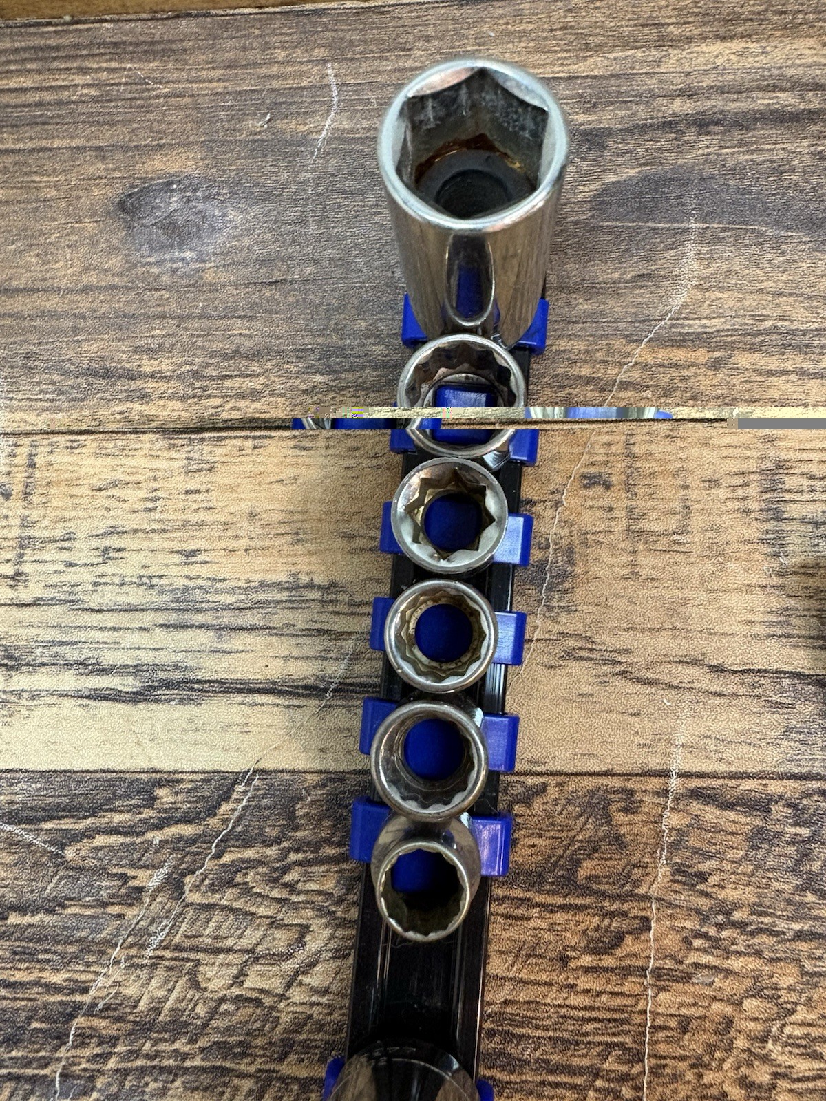 Mixed Lot 15 SAE Mixed Pt Sockets 3/8″ Drive Shallow Craftsman With Organizer