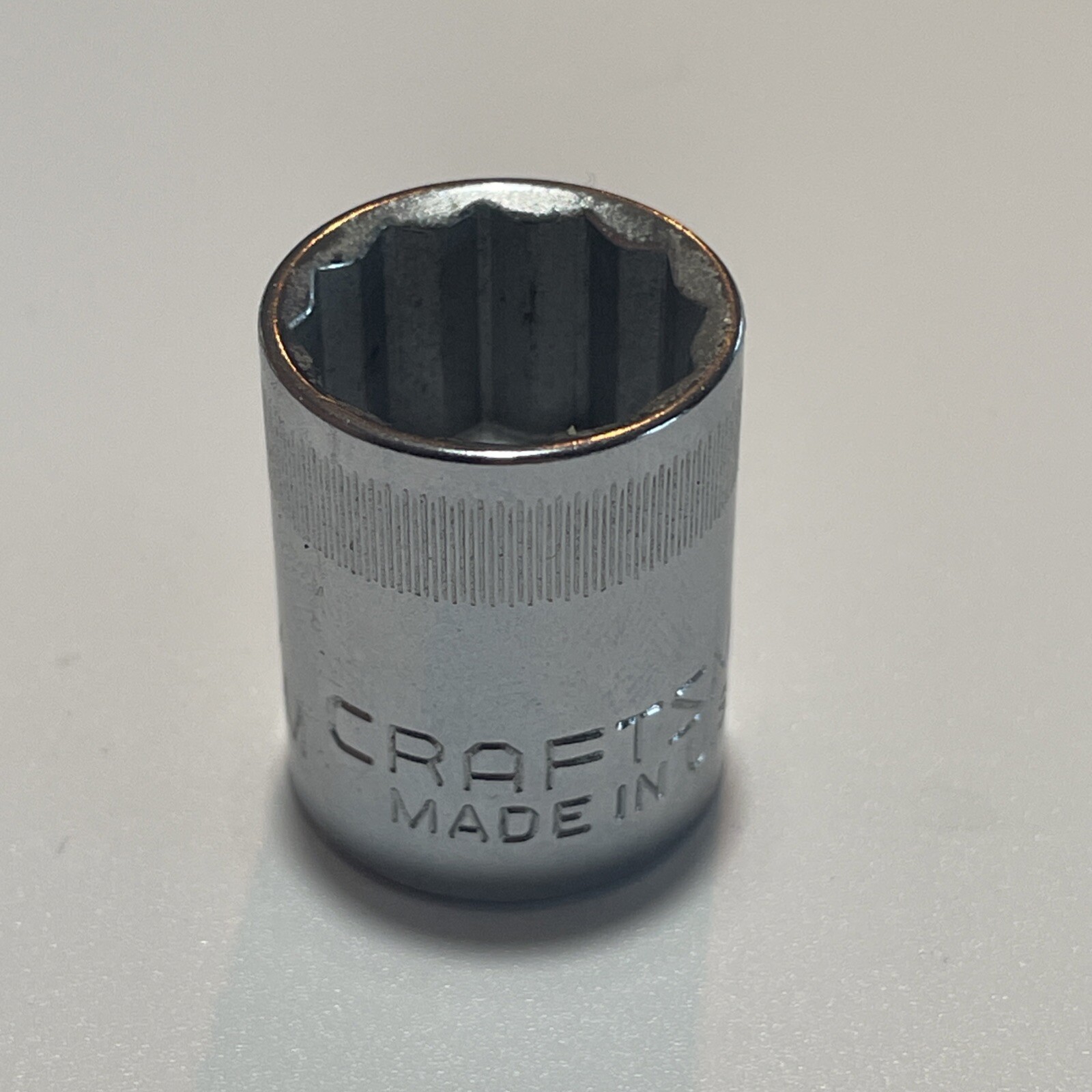 Vintage Craftsman -V-44305 Shallow Socket, 14mm, 3/8” drive, 12 point – USA