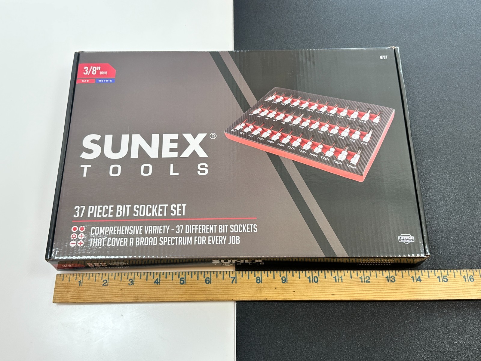NEW SUNEX 37pc 9737 Master Bit Socket Set SAE & Metric, Hex, Torx, Screwdriver
