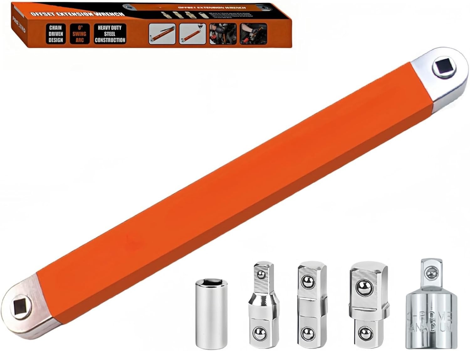 Offset Extension Wrench Zero Degree Ratchet Kit for Tight Spaces 1/2 1/4 3/8 …