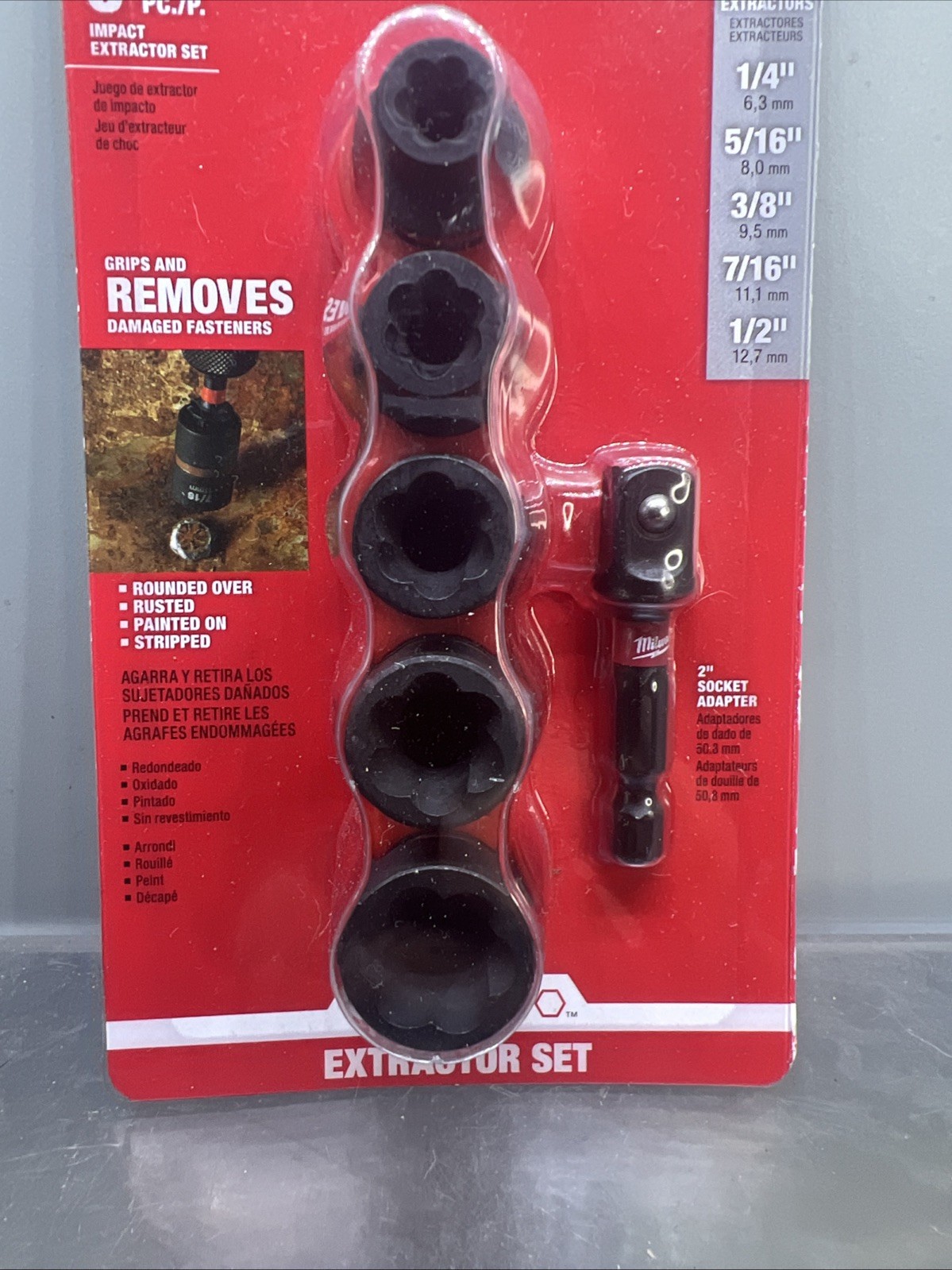 Milwaukee 6 Piece Impact Extractor Set 48-32-8000