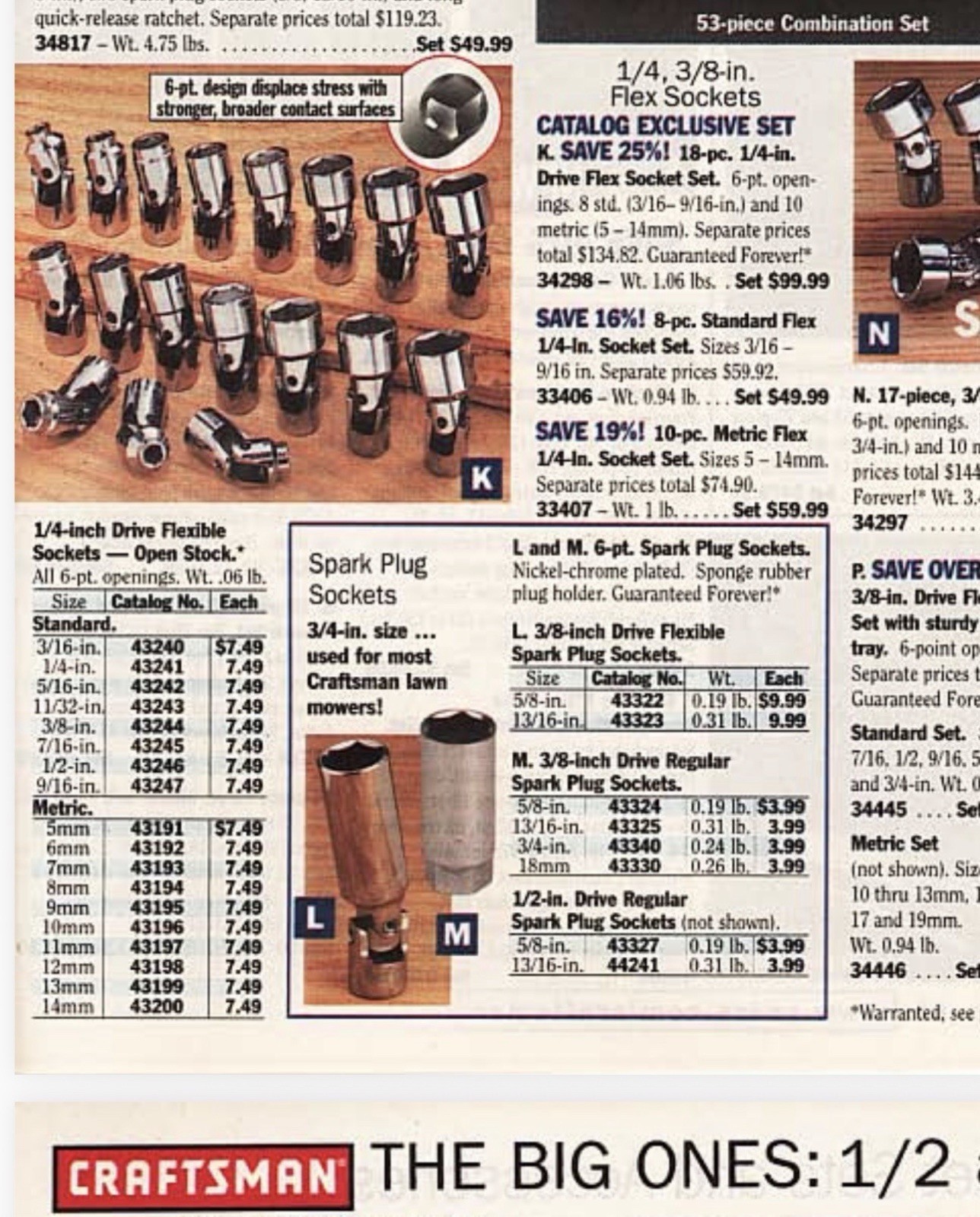 Holy Grail Sears Craftsman USA 1/4” Flex Socket Catalog Set 34479 18p Metric SAE