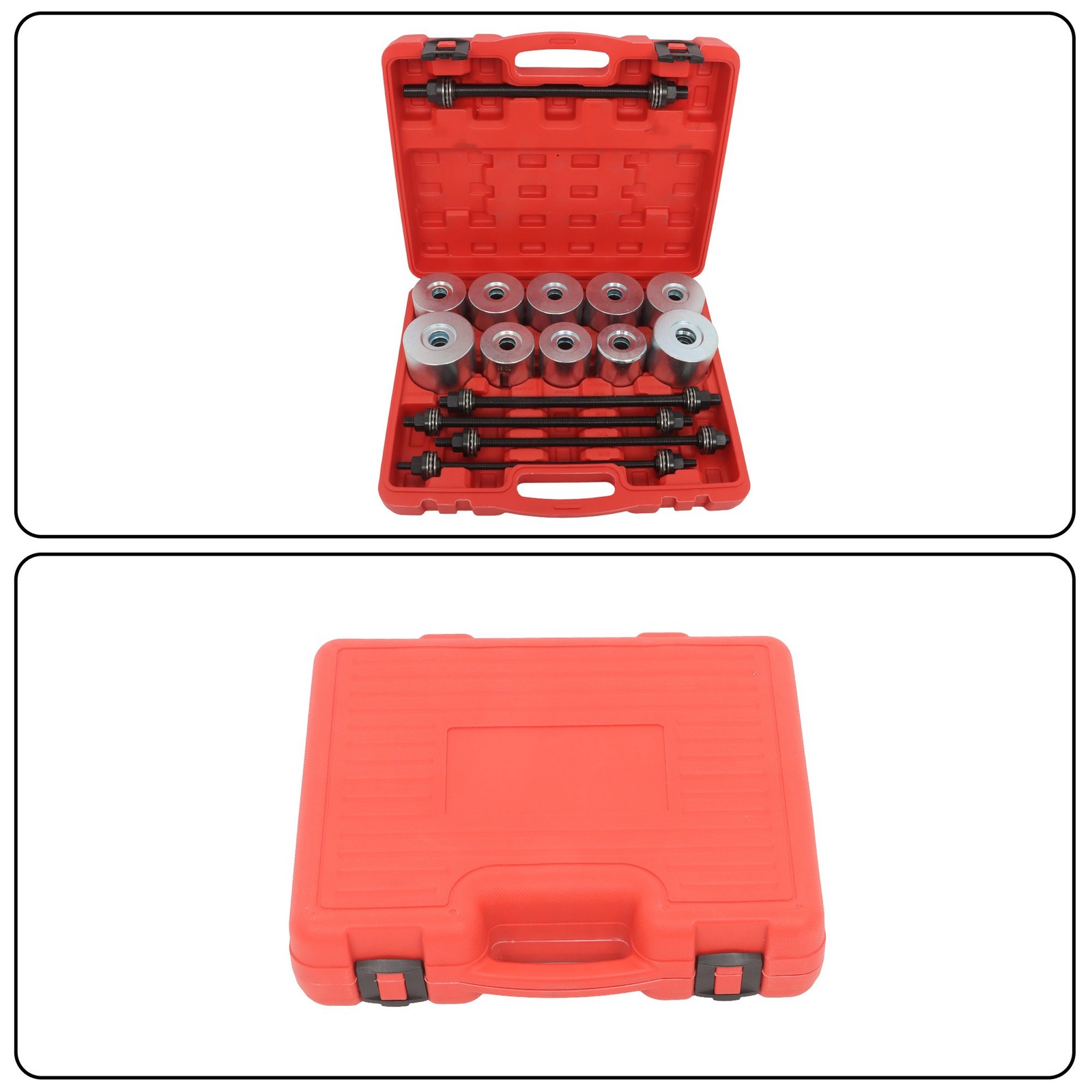 Universal Press and Pull Sleeve Kit Bush Bearing Removal Insertion Tool 27PCS