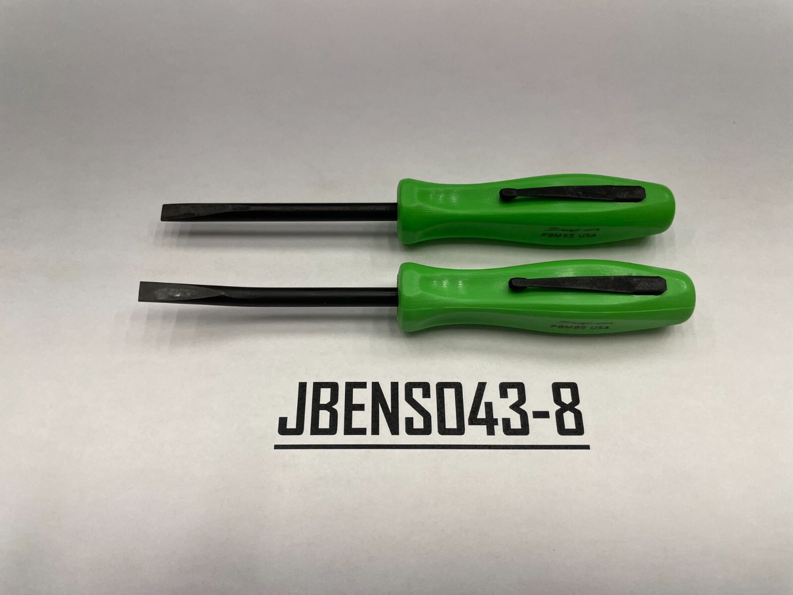Snap-on Tools USA NEW 2pc GREEN 5″ Length Straight & Bent Mini Pocket Prybar Set