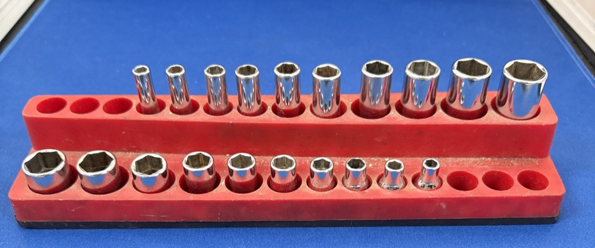 Snap On 1/4 120STTM 20pc 1/4″ Drive 6Pt SAE Shallow & Deep Socket Set 9/16-3/16