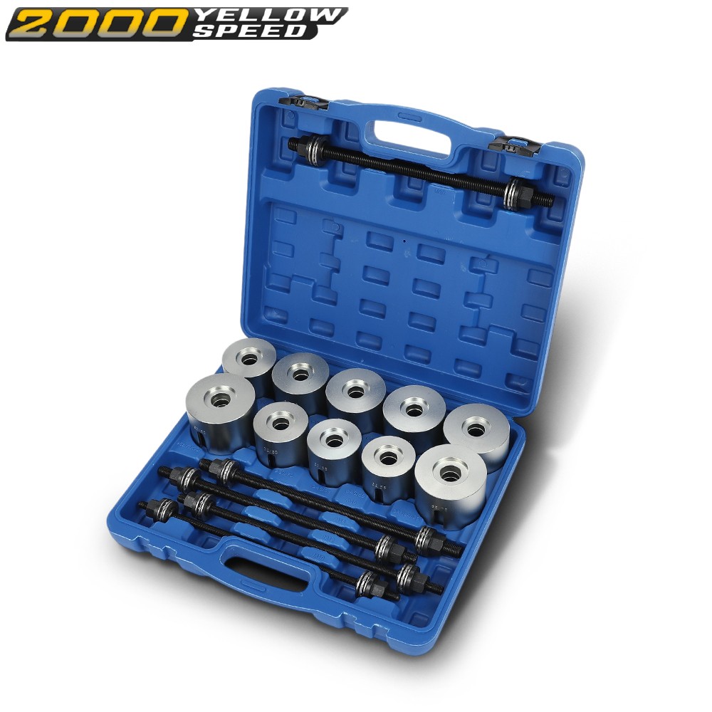 27 PCS Universal Press & Pull Sleeve Kit Bush Bearing Removal Insertion Tool Kit