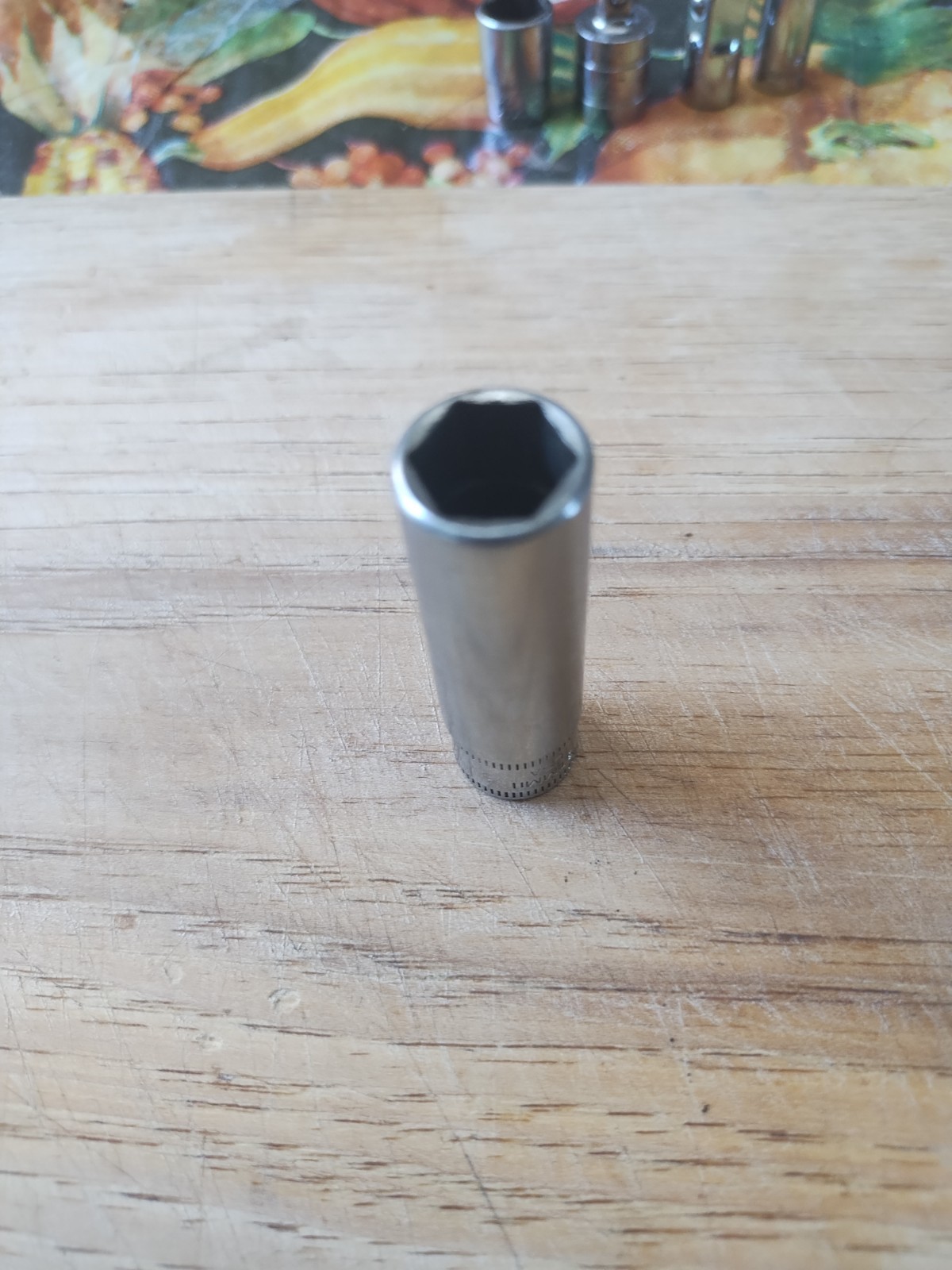 Snap On 11mm, Deep, 6 Point, 1/4″ Drive Socket. Part #STMM11