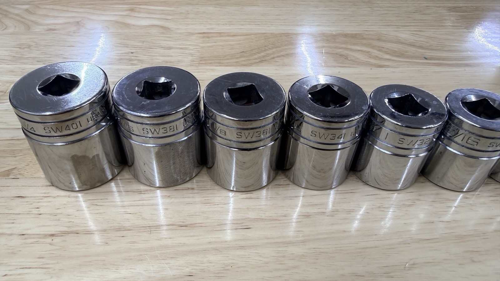 Snap-On USA Socket 12-Point 1/2″ Drive Chrome Shallow New Logo – Choose SAE Size