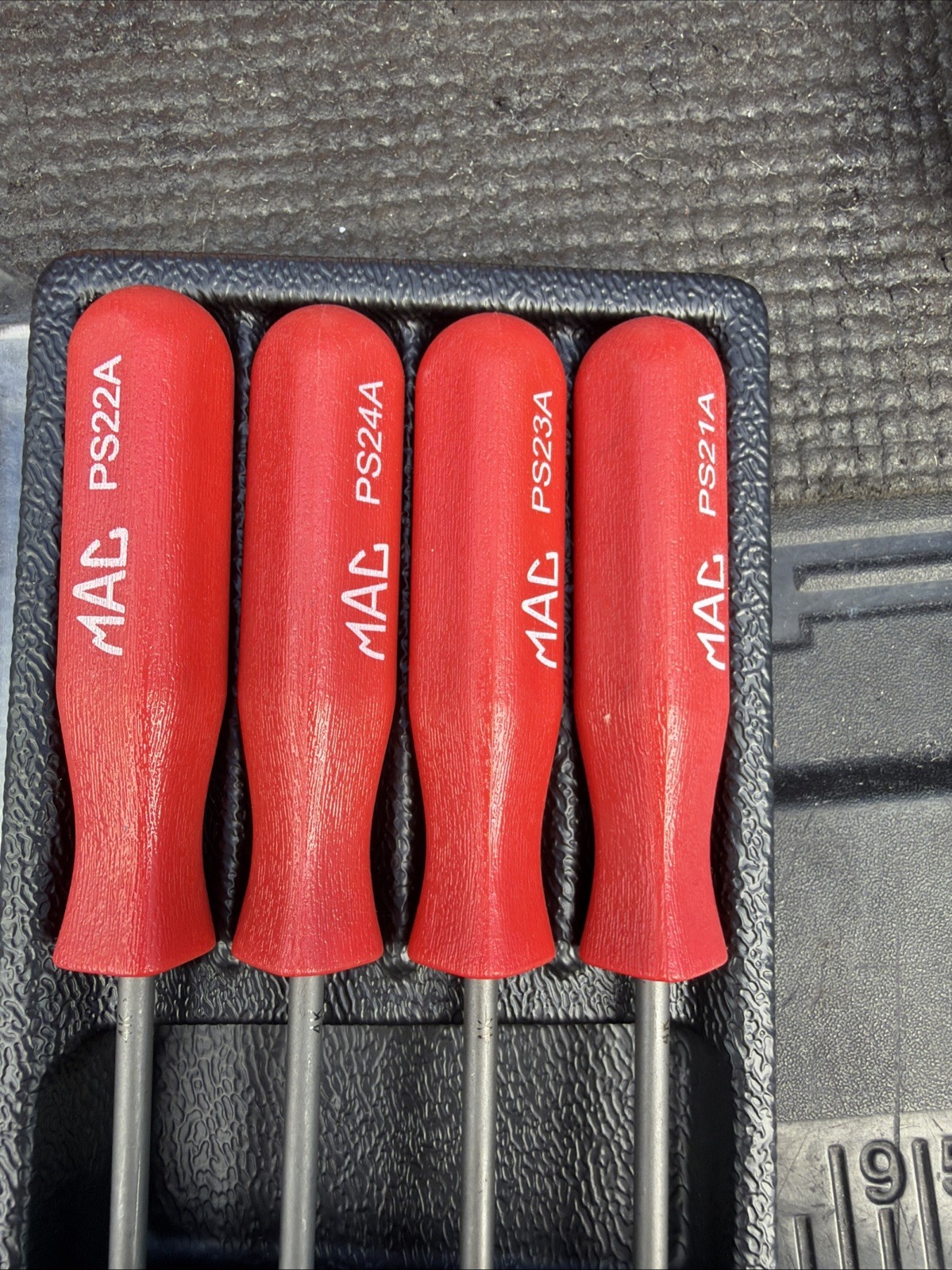 Mac Tools Rare Red Hard Handle Mini Auto Pick Set Ps4SA NEW OLD STOCK Comfort Gp