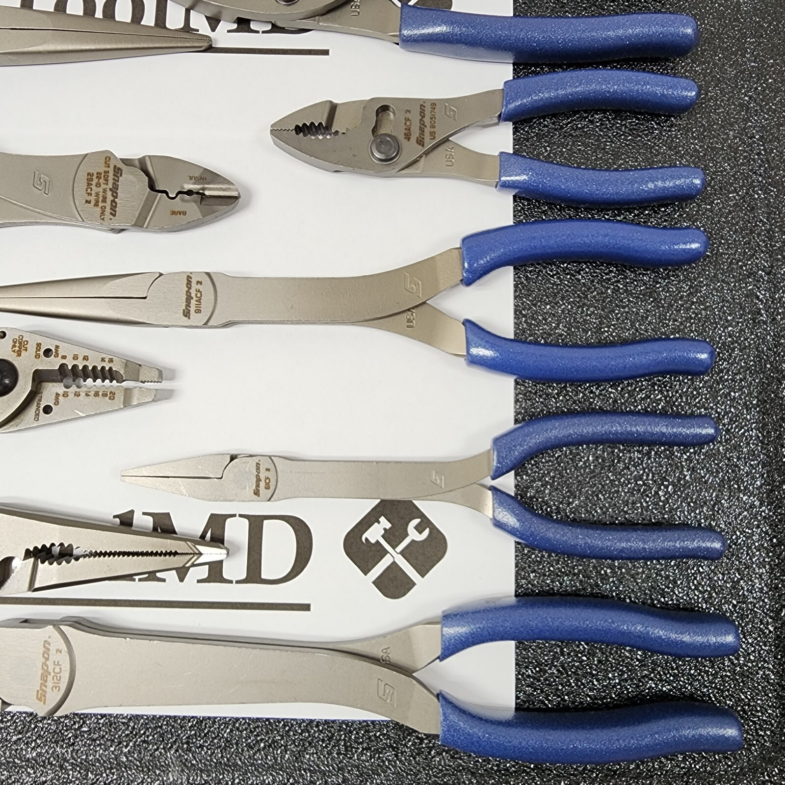 Snap-on Tools USA NEW 14pc POWER BLUE Master Plier/Cutter/Stripper Set LN47ACF