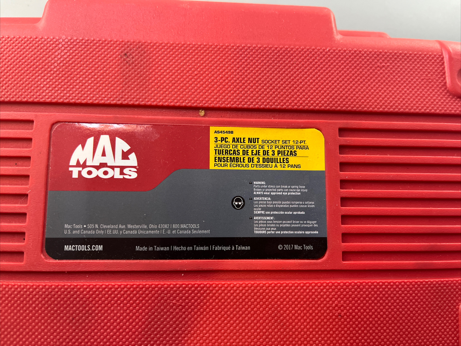 MAC TOOLS AS4549B 3 piece SOCKET SET Point 30mm 36mm 39mm Juego