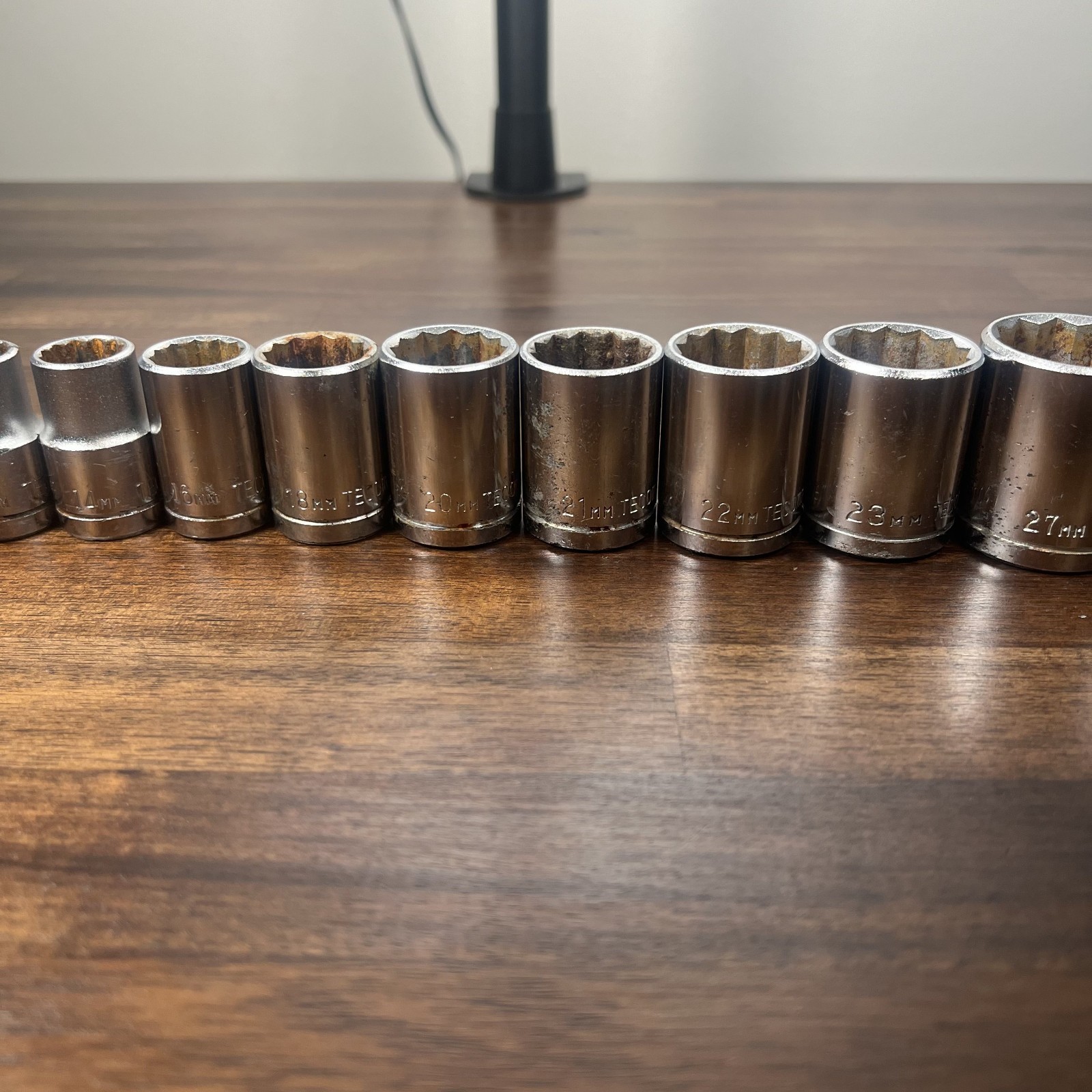 TecoMaster Vanadium 12 Point Socket Set (Missing Pieces) 11mm – 32mm See Picture