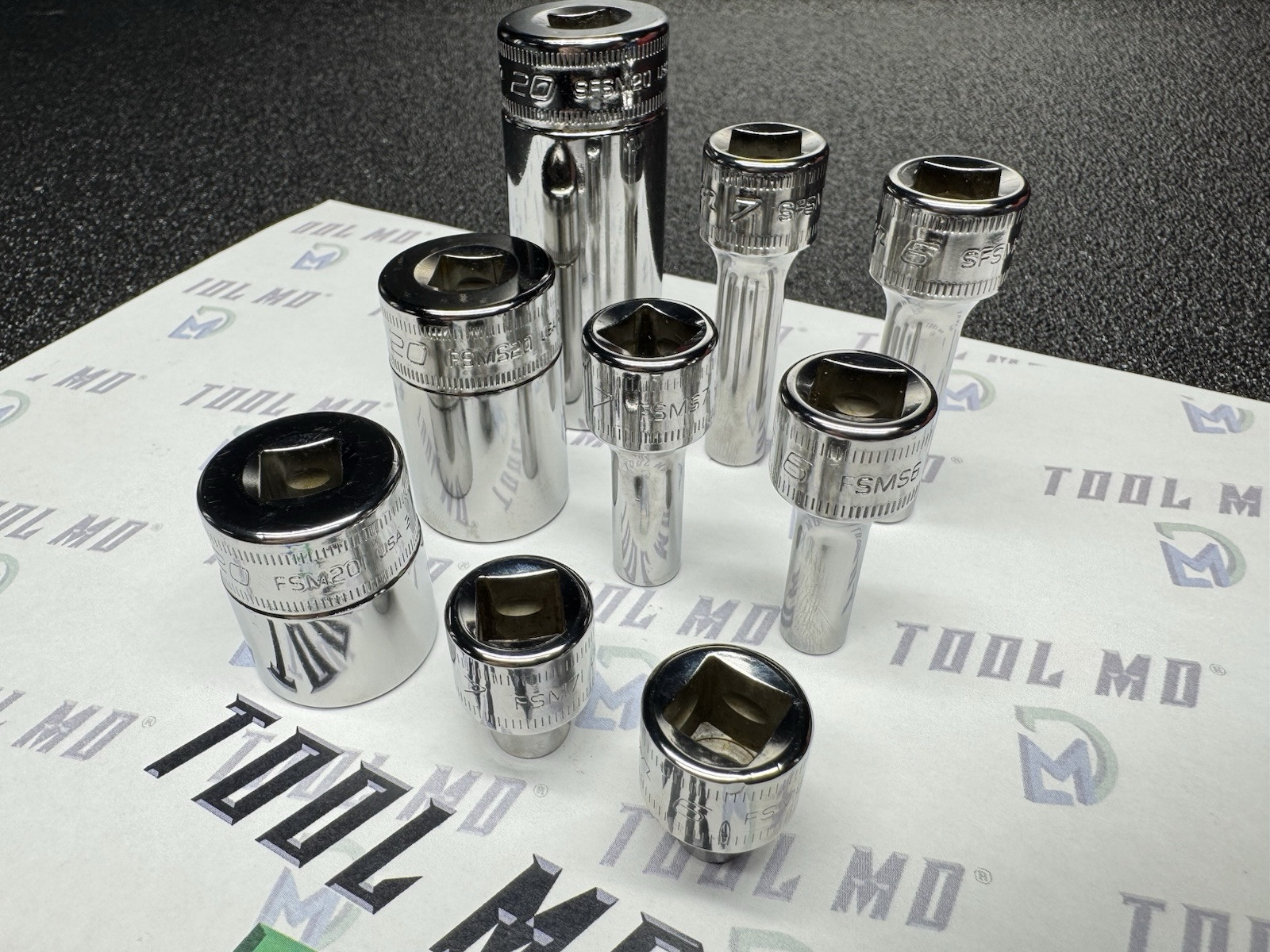Snap-on Tools 9pc 3/8″ Drive Metric 6 / 7 / 20mm Socket Add-on Set FSM71 SFSM201