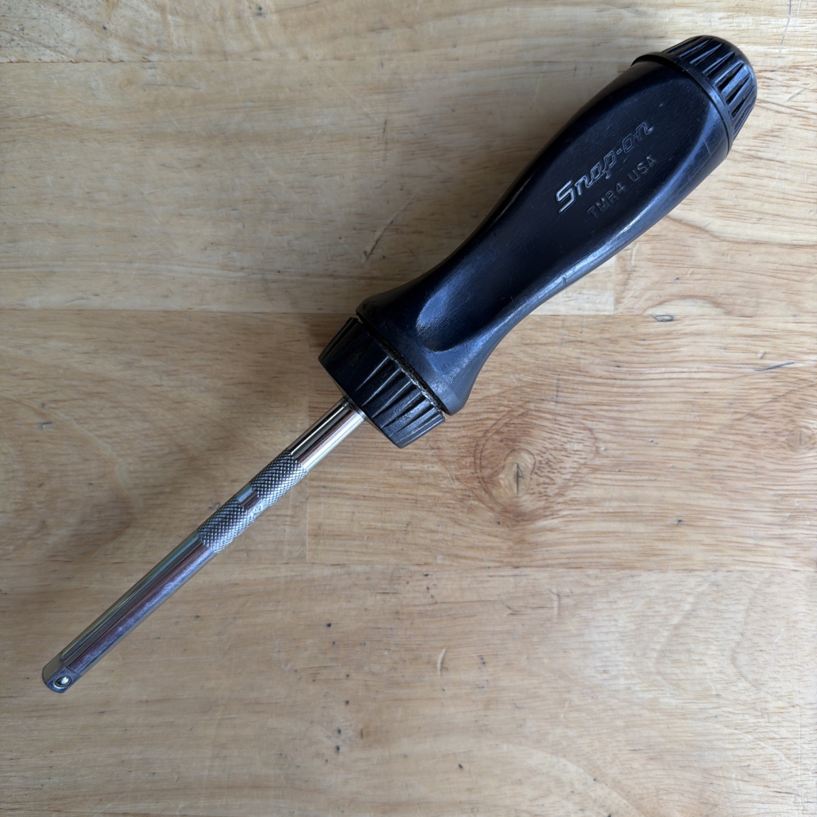 Snap On Tools 9″ Ratcheting Driver Spinner Handle 1/4″ Square Drive Black TMR4