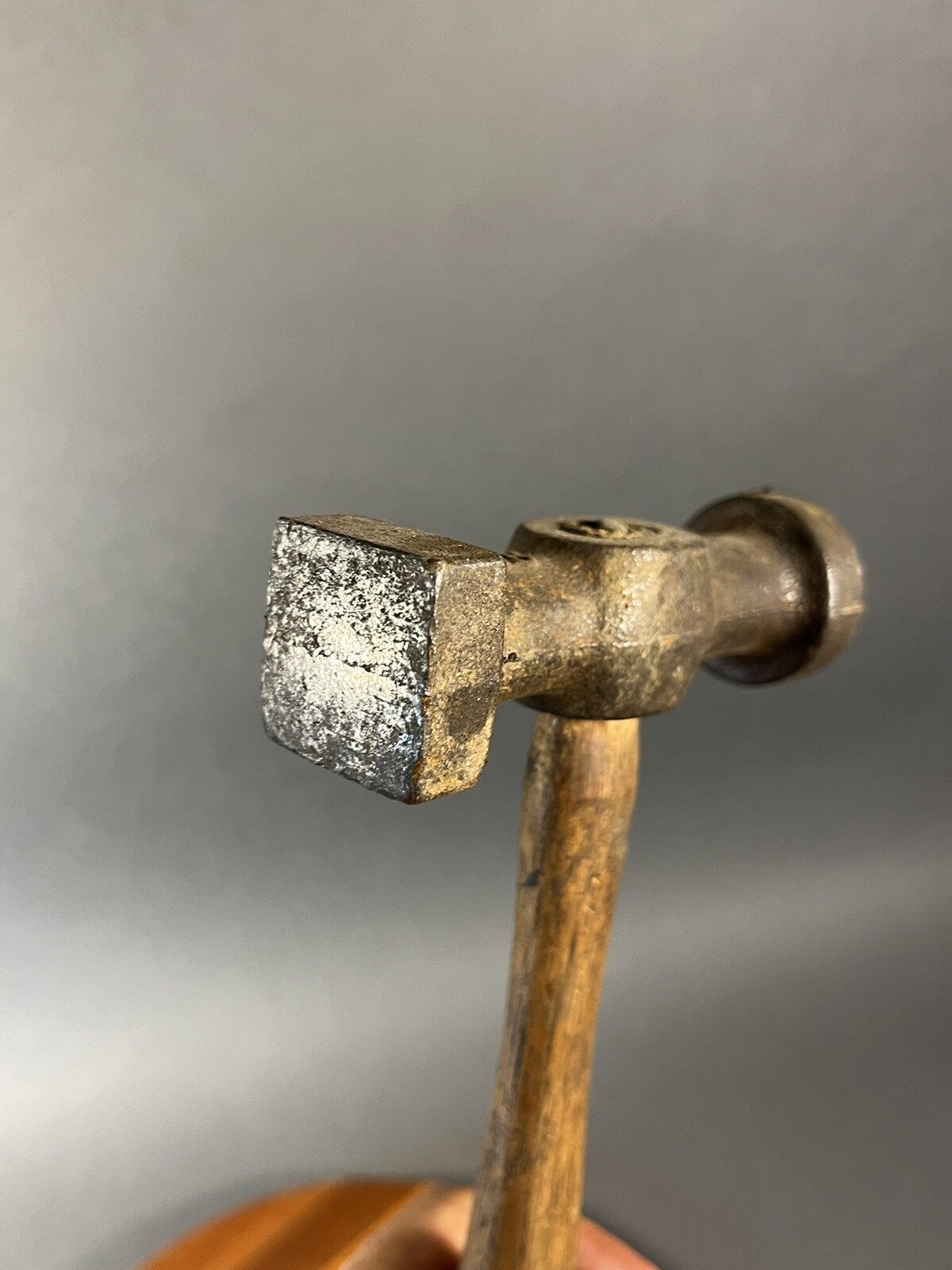 Vintage ABC Round Square Auto Body Metal Working Hammer 1 lb. w/ handle