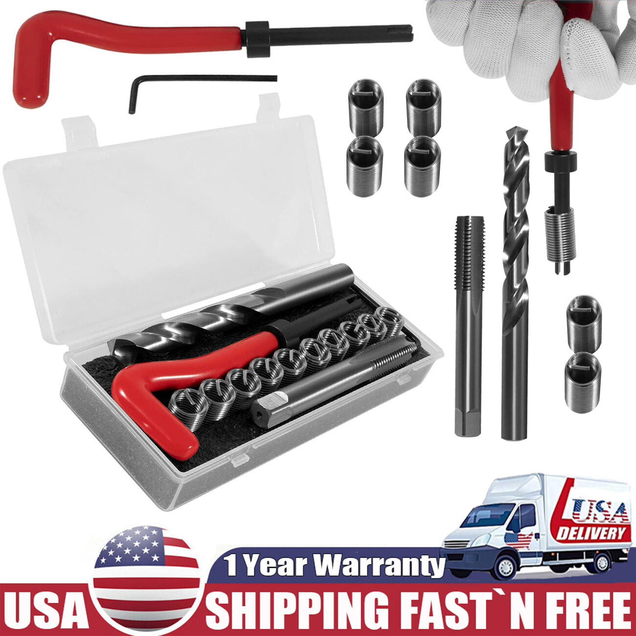 1420 Engine Cylinder Head Bolts Thread Repair Kit for Honda Toyota 11.5mm x 1.5