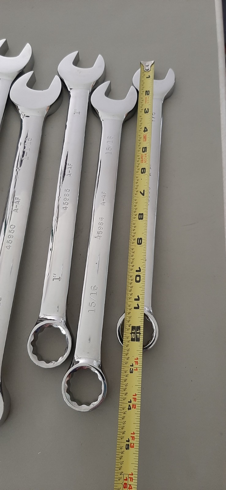 CRAFTSMAN COMBINATION LONG PATTERN POLISHED 12PT SAE WRENCH SET 7/8 to 1-1/8