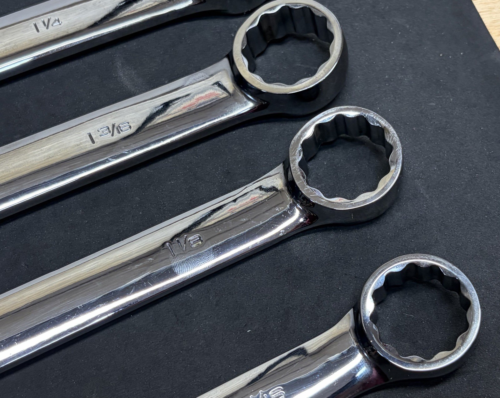 NICE! Snap-On Large 5pc Flank Drive Plus SAE Combination Wrenches Wrench Set