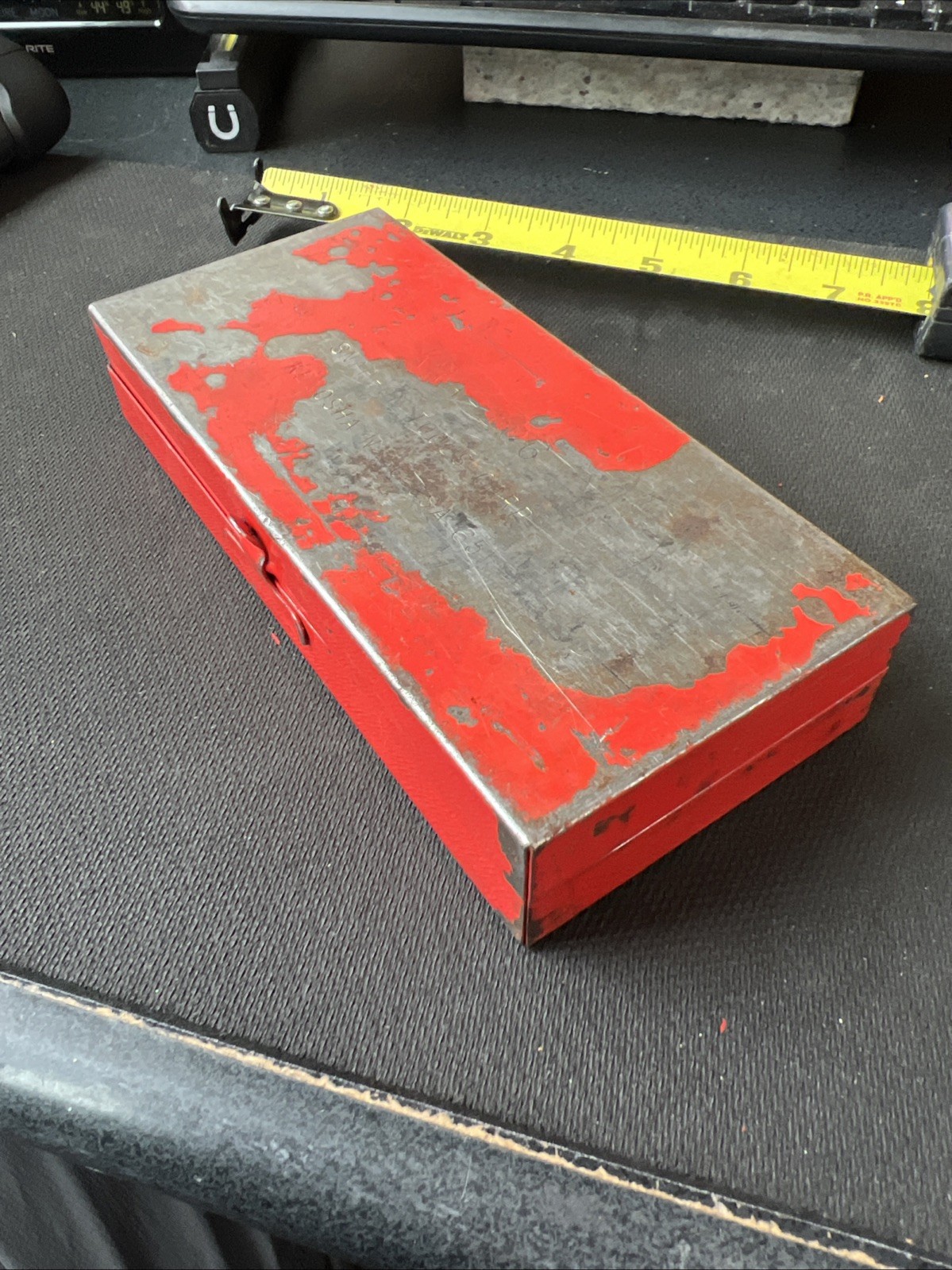Snap-On Tools USA KRA-206A Red Metal Storage Tool Case Box, 8″ x 3″ NICE🔥