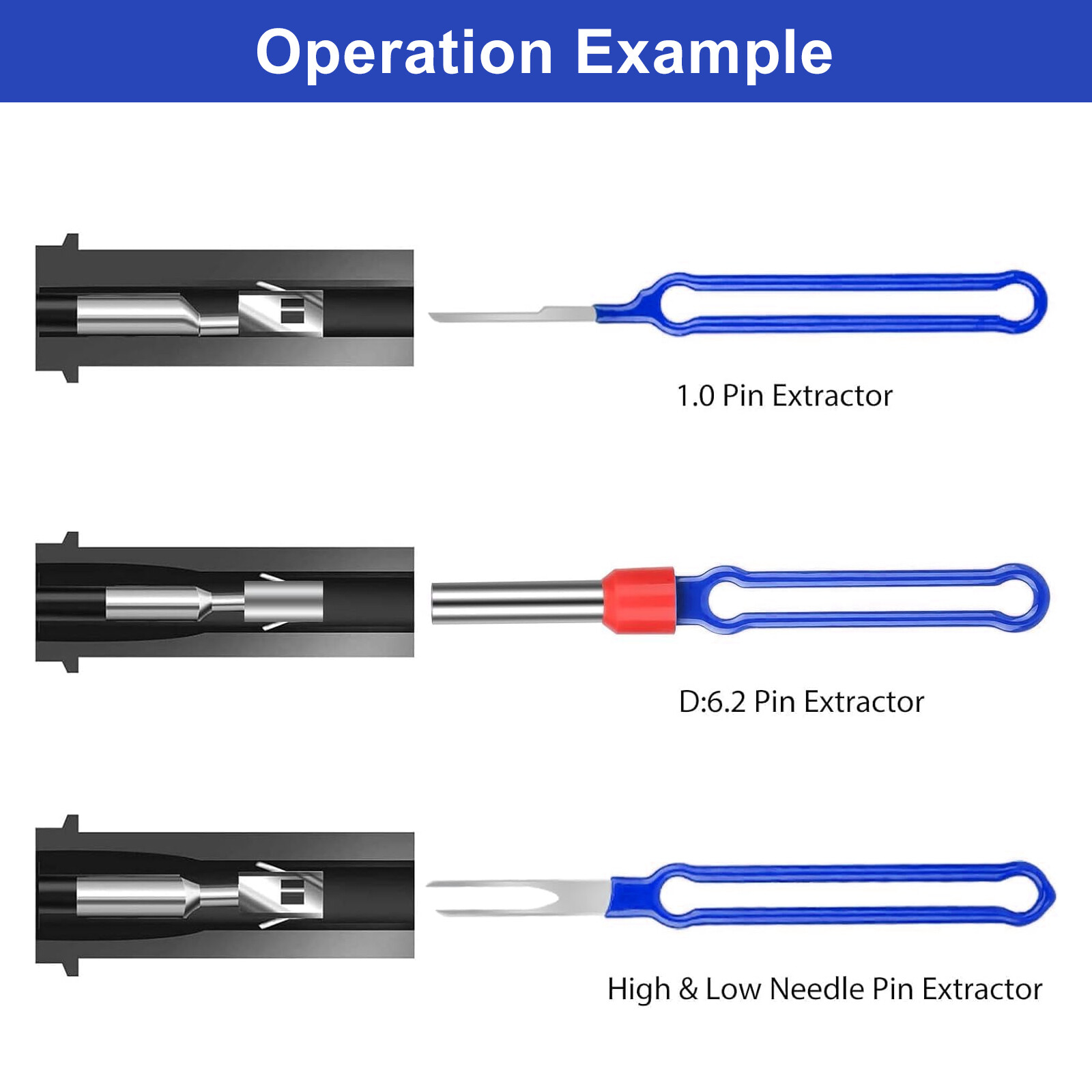 41xPinExtractorTerminalEjectorConnectorRemovalToolWithProtectiveBag