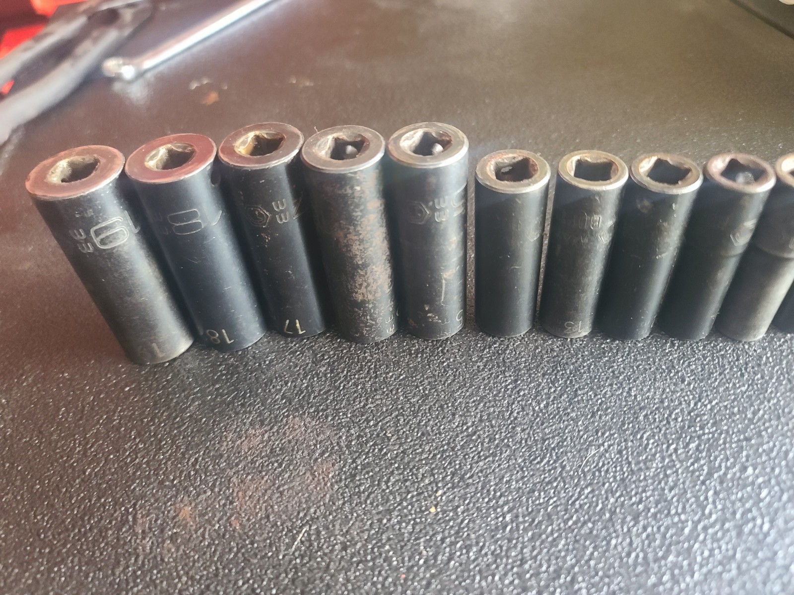 Matco Tools USA 12pc 3/8” Drive Metric Deep Impact Socket Set – 6 Point – 8-19mm